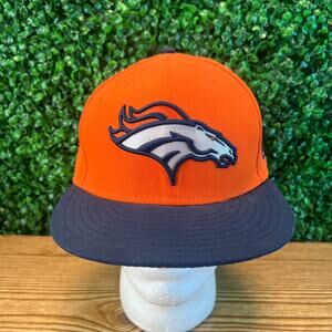Denver Broncos NFL New Era 59Fifty Fitted Hat SZ 7 1/2 Flat Brim Football
